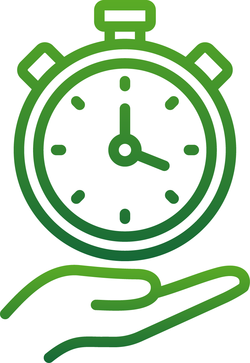 Icon clock with a hand