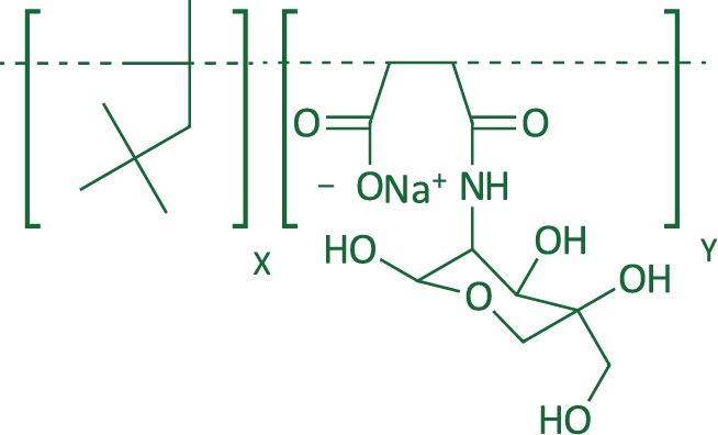 Chemical structural formula of diisobutylene-maleic acid (DIBMA)