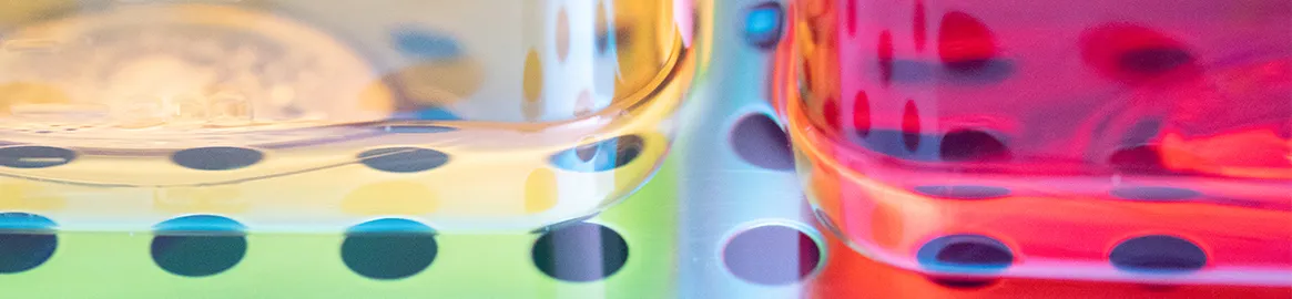 Banner colorful glass ware